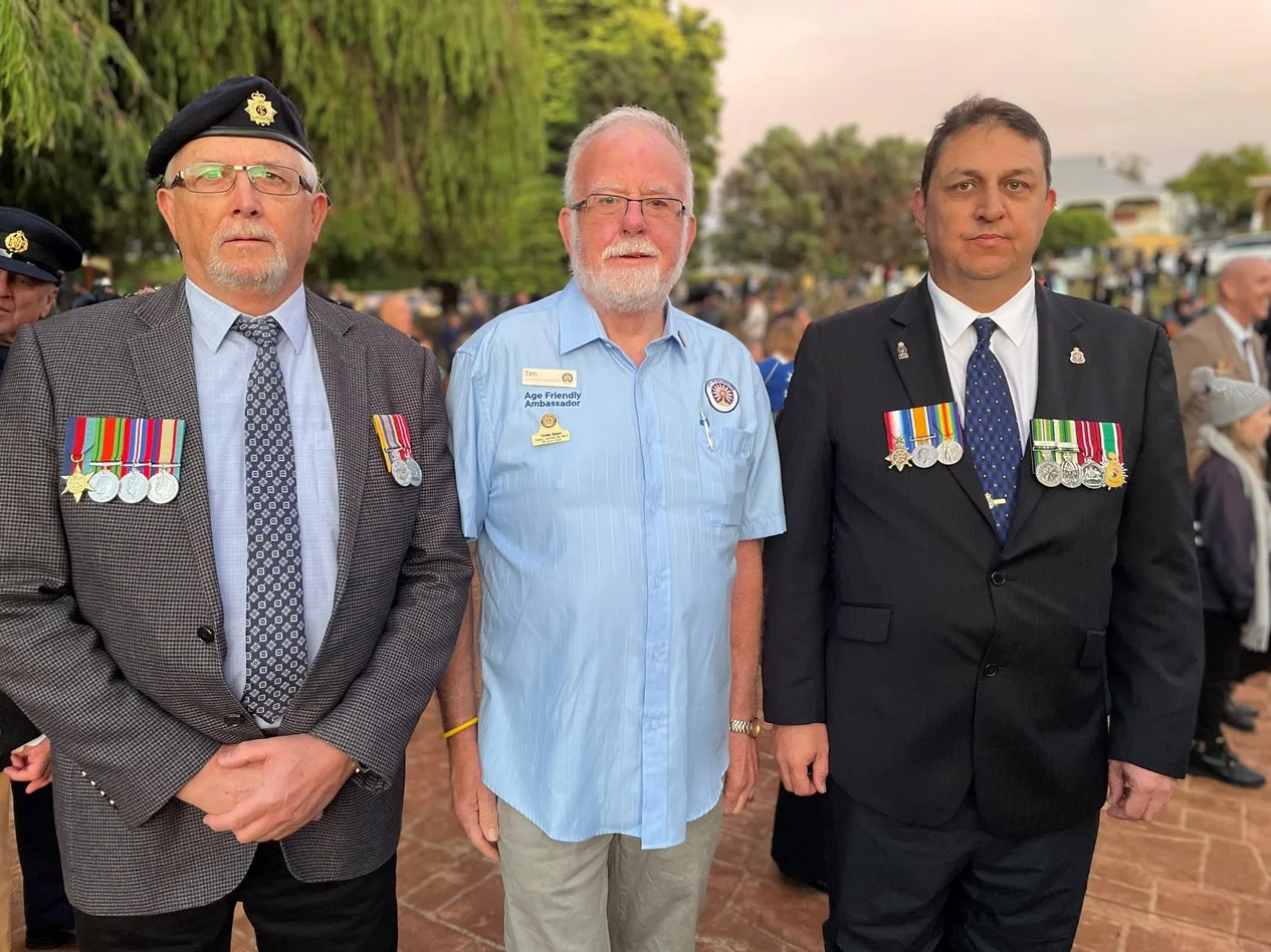 Age Friendly Ambassadors - Tim at the City's ANZAC Ceremony 2023.