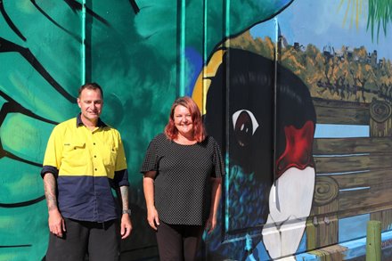 Native flora and fauna inspired mural adds colour to Bedford