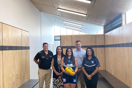 New additional gender inclusive and accessible changerooms at Upper Hillcrest Reserve