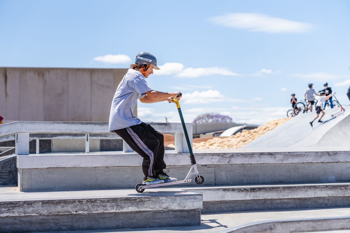 Scooter rider on the Skate Park
