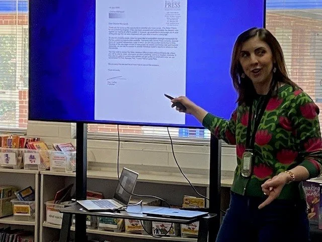 Book Week 2026 - Author and Journalist Chenee Marrapodid with students from Maylands Primary School