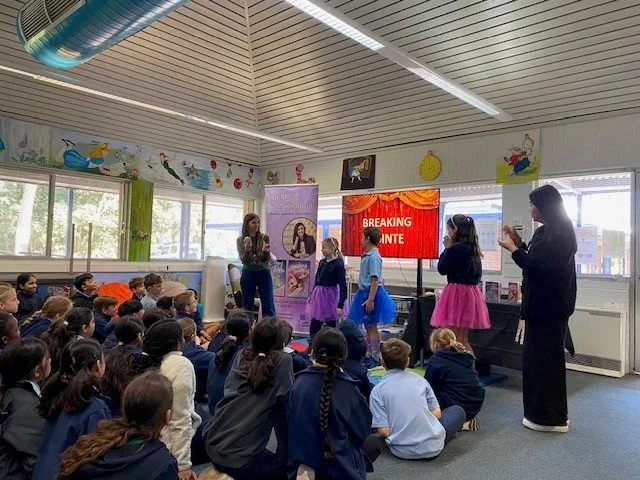 Book Week 2026 - Author and Journalist Chenee Marrapodid with students from Maylands Primary School