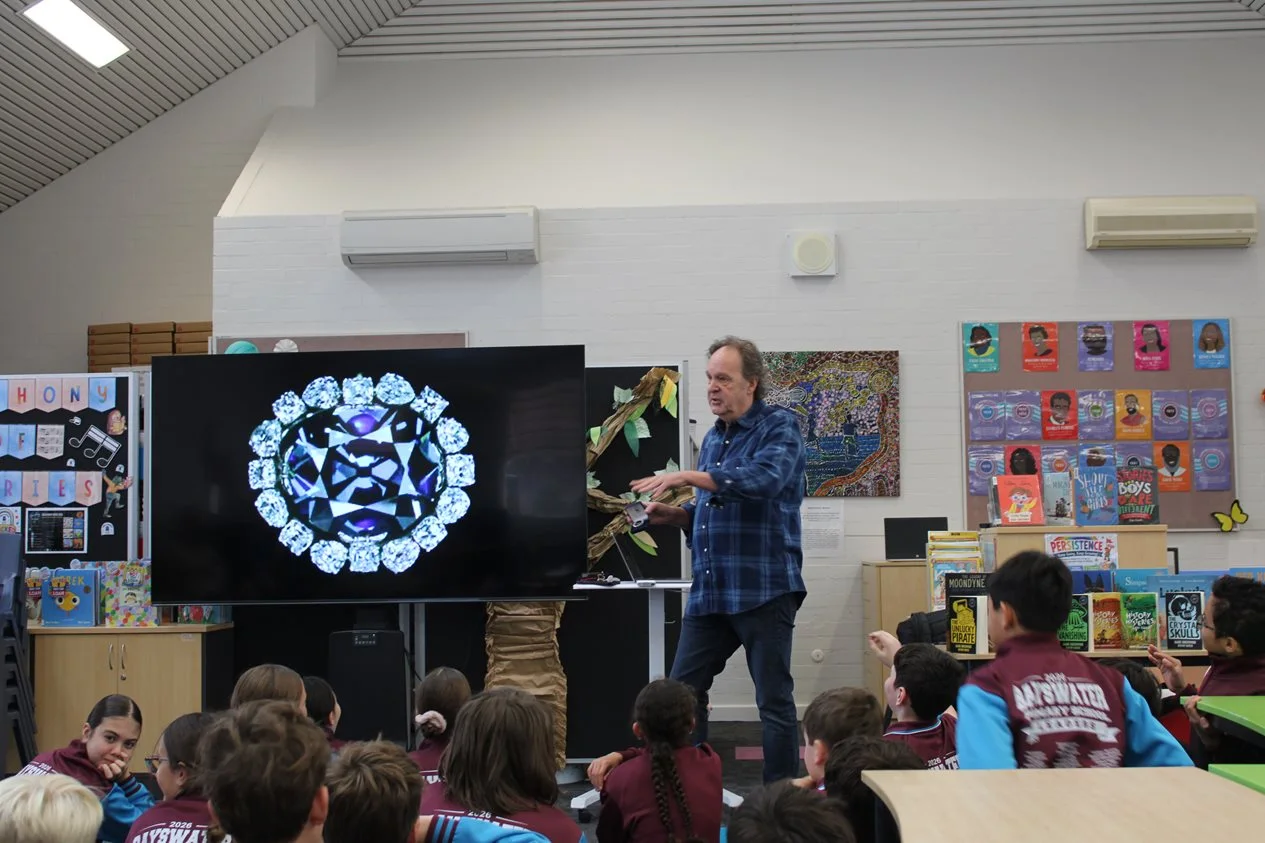 Book Week 2026 - Author Mark Greenwood with students from Bayswater Primary School