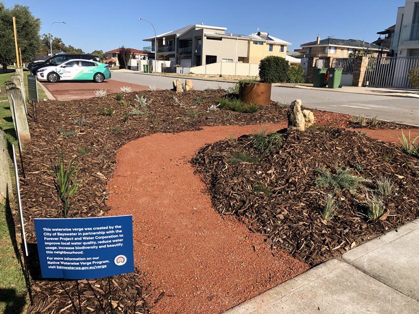 Demonstration Native Waterwise Verge - Bellevue Street, Bayswater (Riverside Garden)
